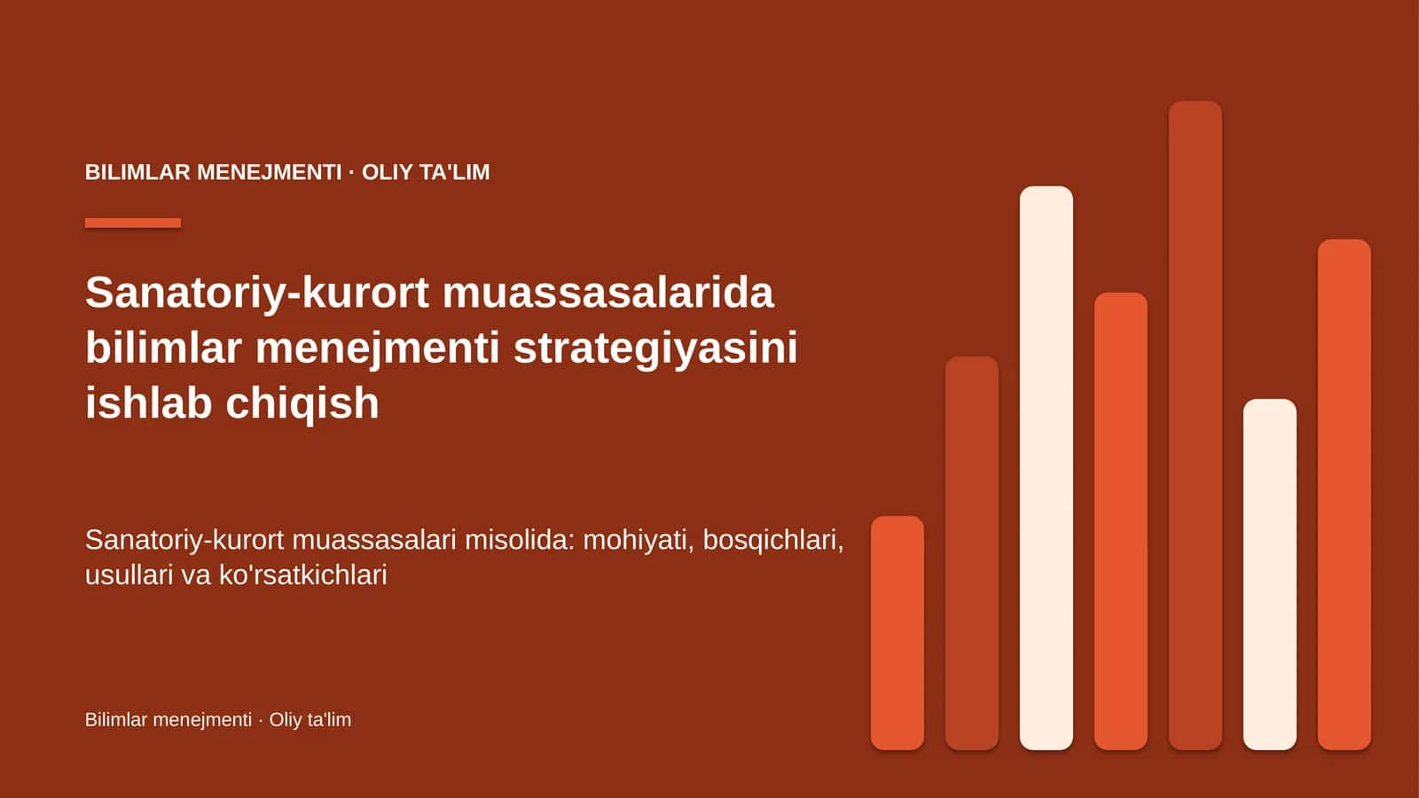 sanatoriy kurort muassasalarida bilimlar menejmenti strategiyasini ishlab chiqish 6444