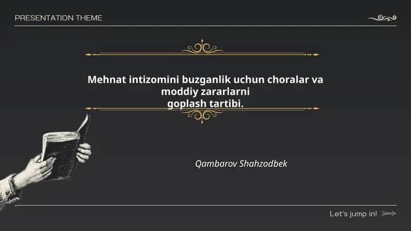 Mehmat intizomini buzganlik uchun choralar va moddiy zararlarni goplash tartibi
