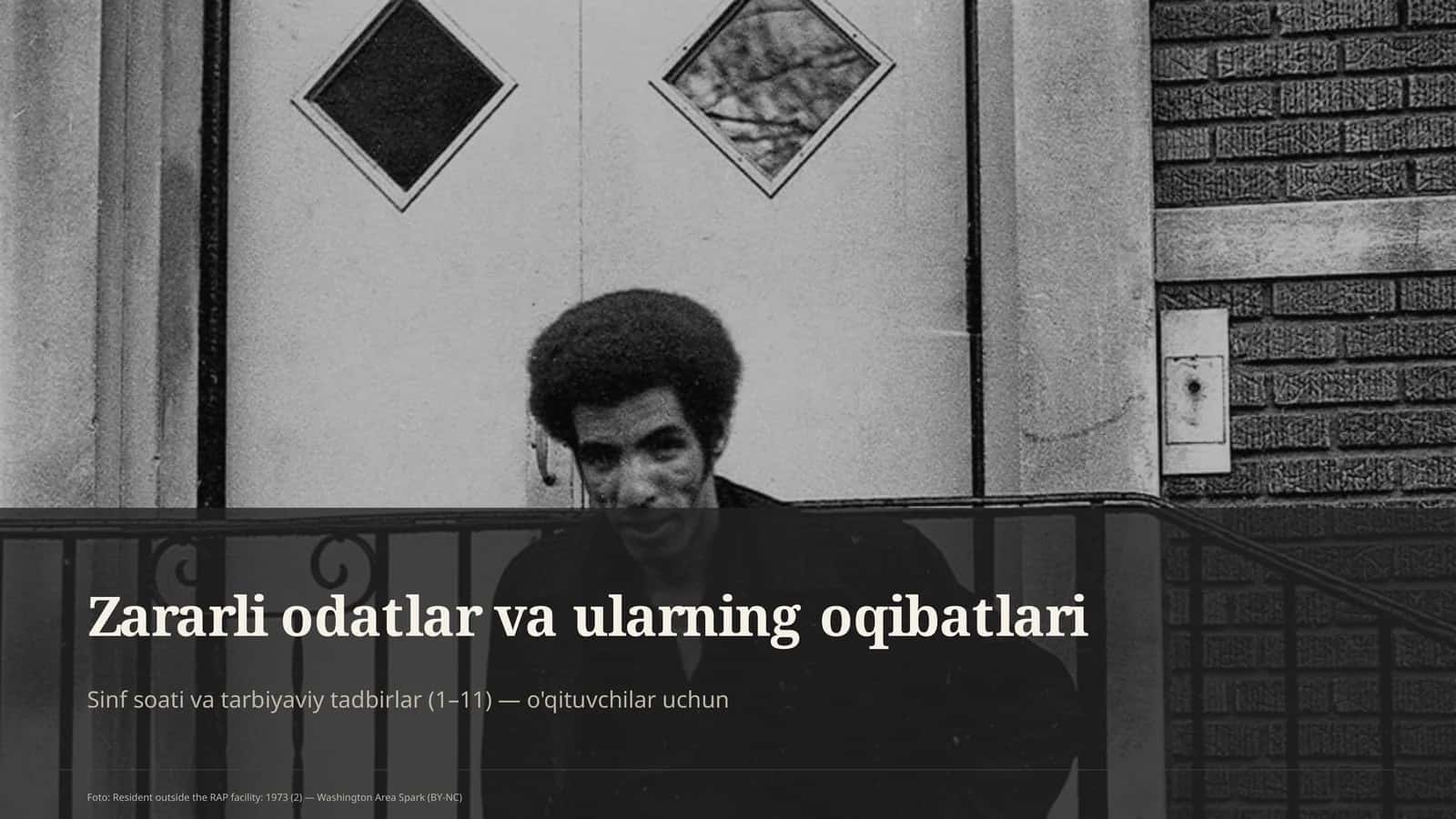 Zararli odatlar va ularning oqibatlari