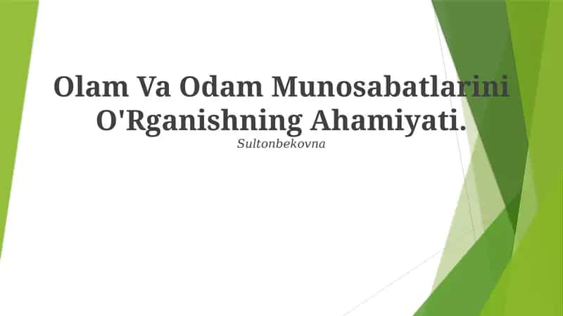 Inson munosabatlarini o'rganishning ahamiyati