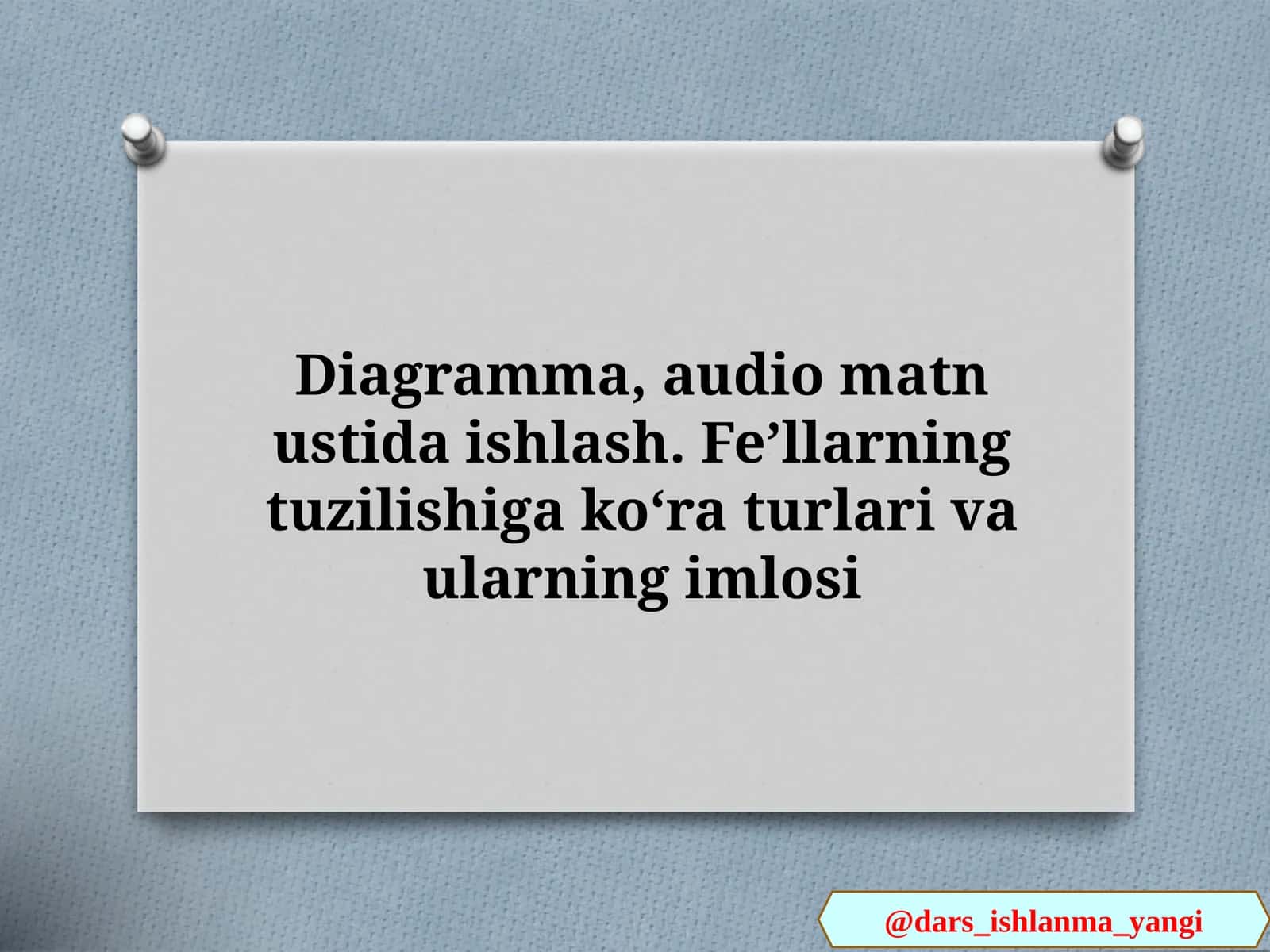 Audio matn ustida ishlash