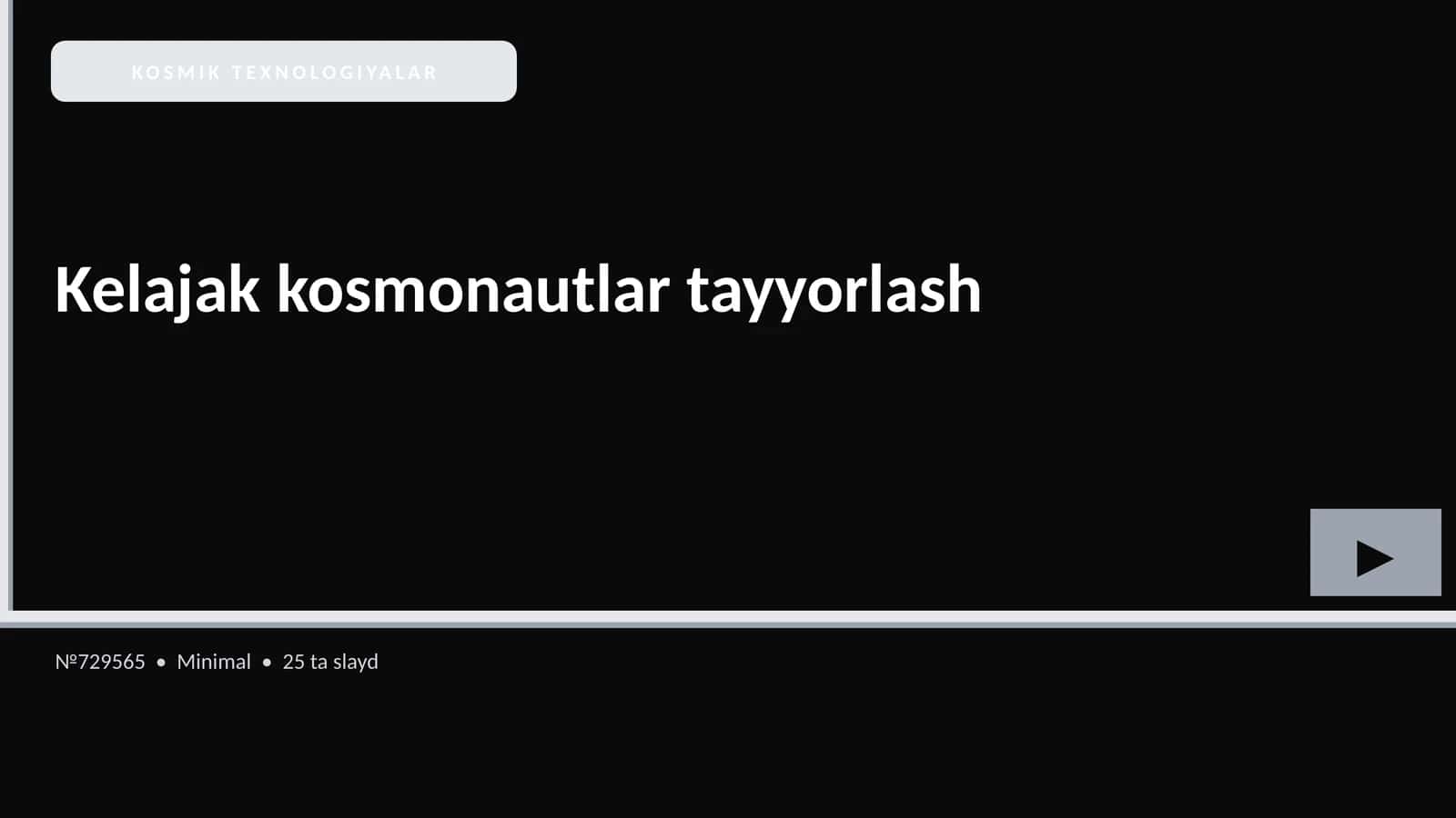 Kelajak kosmonautlar tayyorlash