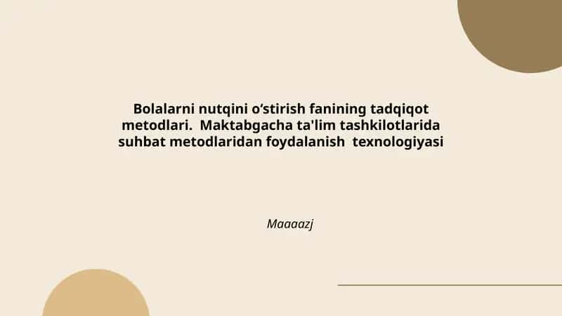Suhbat metodlari