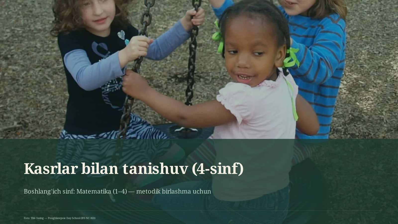 Kasrlar bilan tanishuv (4-sinf)