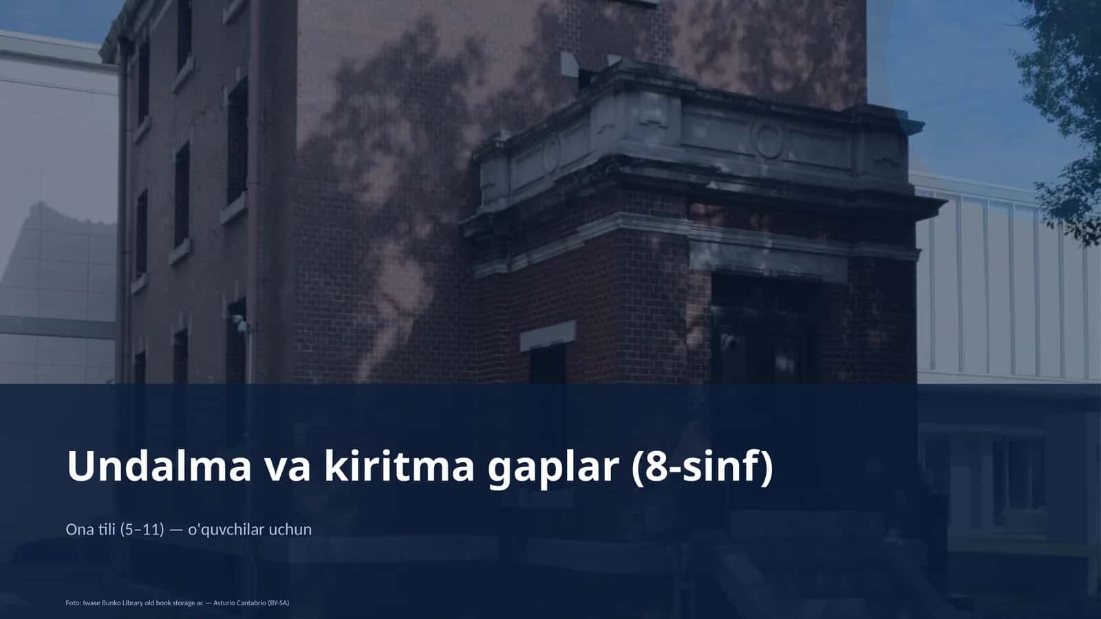 Undalma va kiritma gaplar (8-sinf)