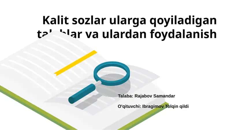 Kalit so‘zlar