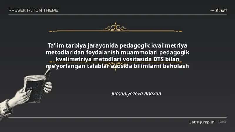 Jumaniyozova Anaxon