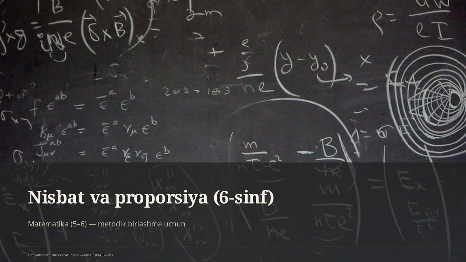 Nisbat va proporsiya (6-sinf)