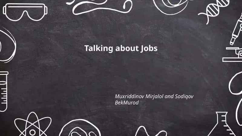 Talking about Jobs