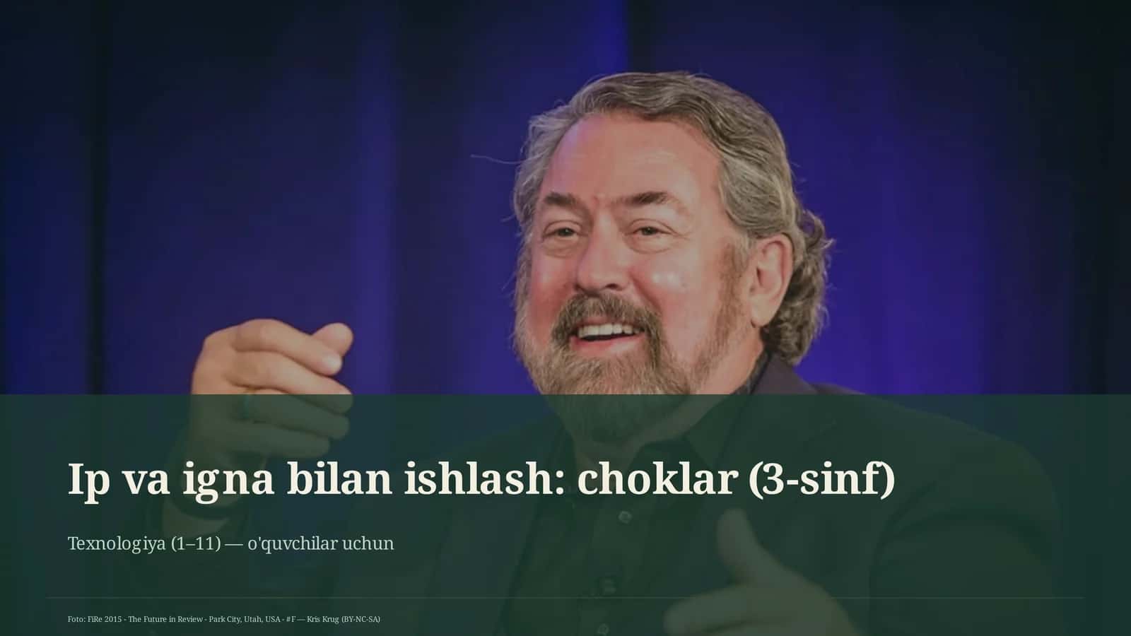 Ip va igna bilan ishlash: choklar (3-sinf)