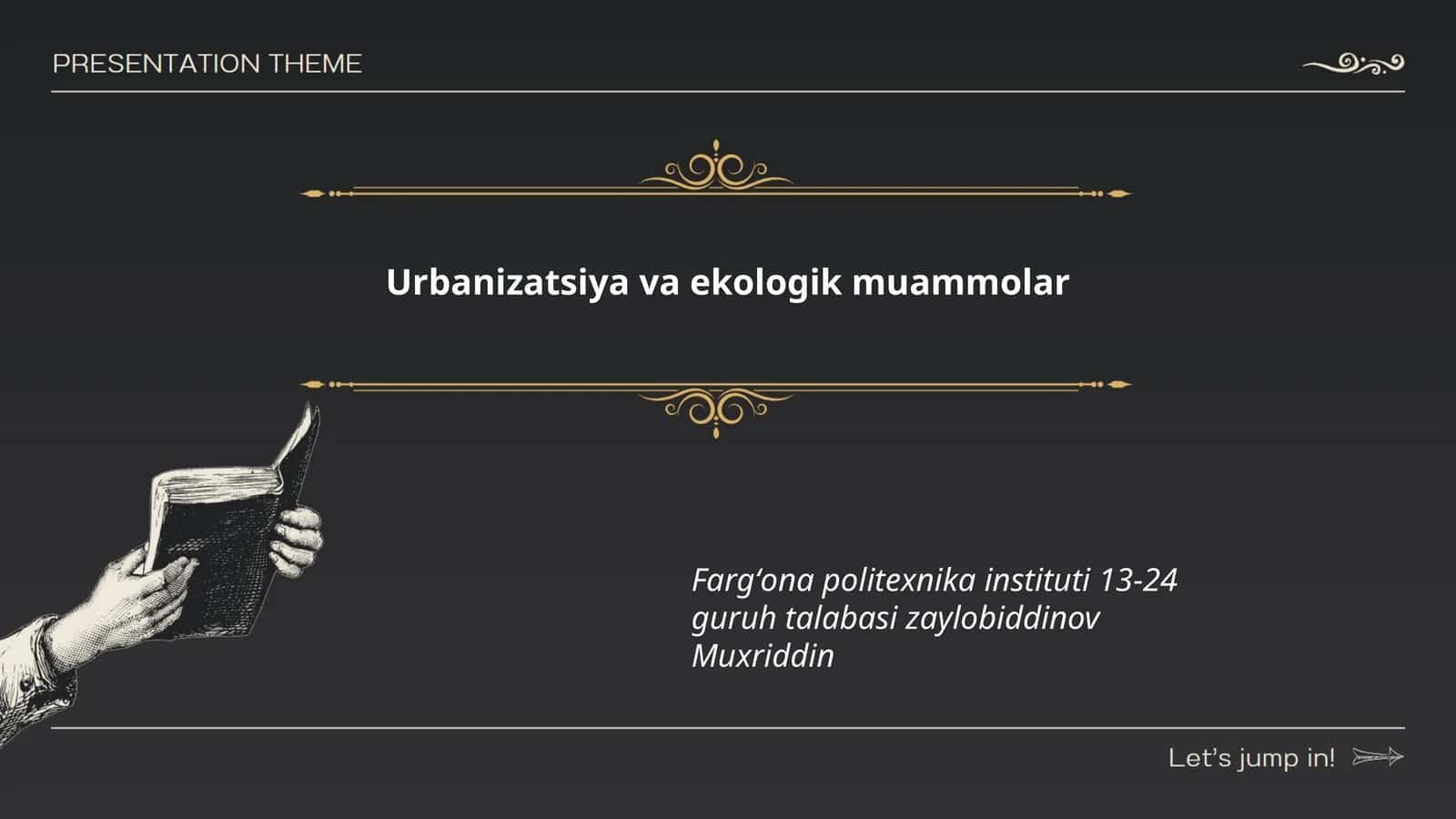 Urbanizatsiya va ekologik muammolar