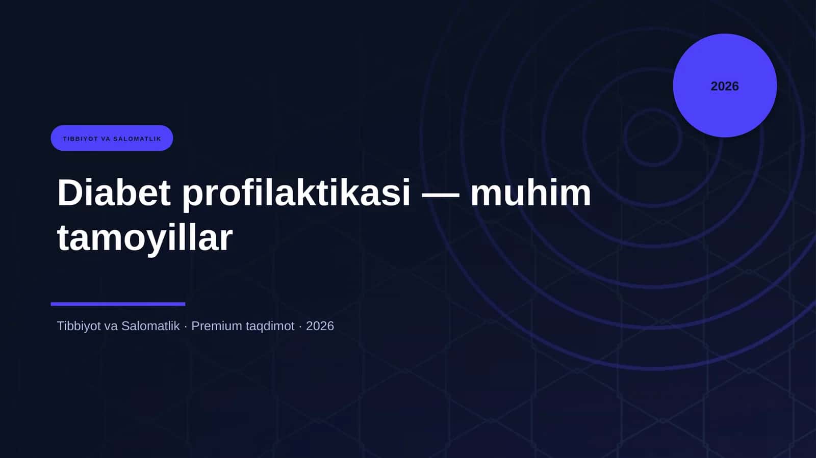 Diabet profilaktikasi — muhim tamoyillar