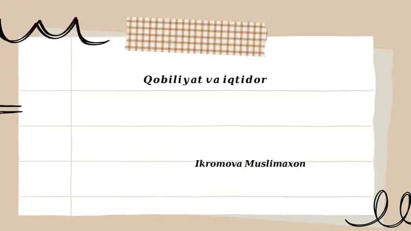 Qobiliyat va iqtidorning ta'rifi va tushunchalari