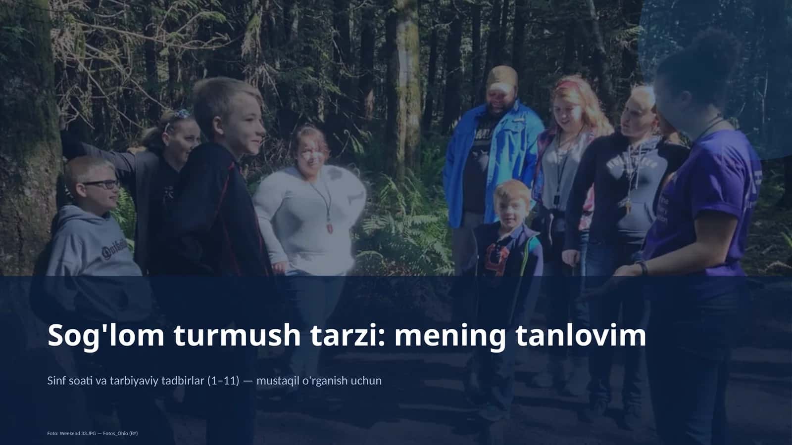 Sog'lom turmush tarzi: mening tanlovim