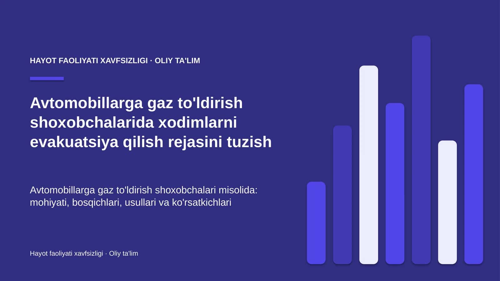 Avtomobillarga gaz to'ldirish shoxobchalari mohiyati, bosqichlari, usullari va ko'rsatkichlari