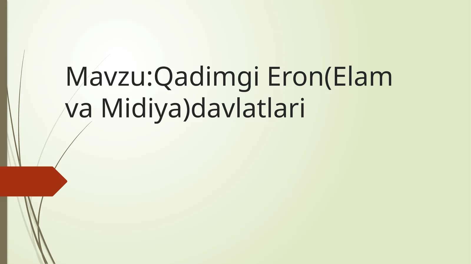 Qadimgi Eron(Elam va Midiya)davlatlari