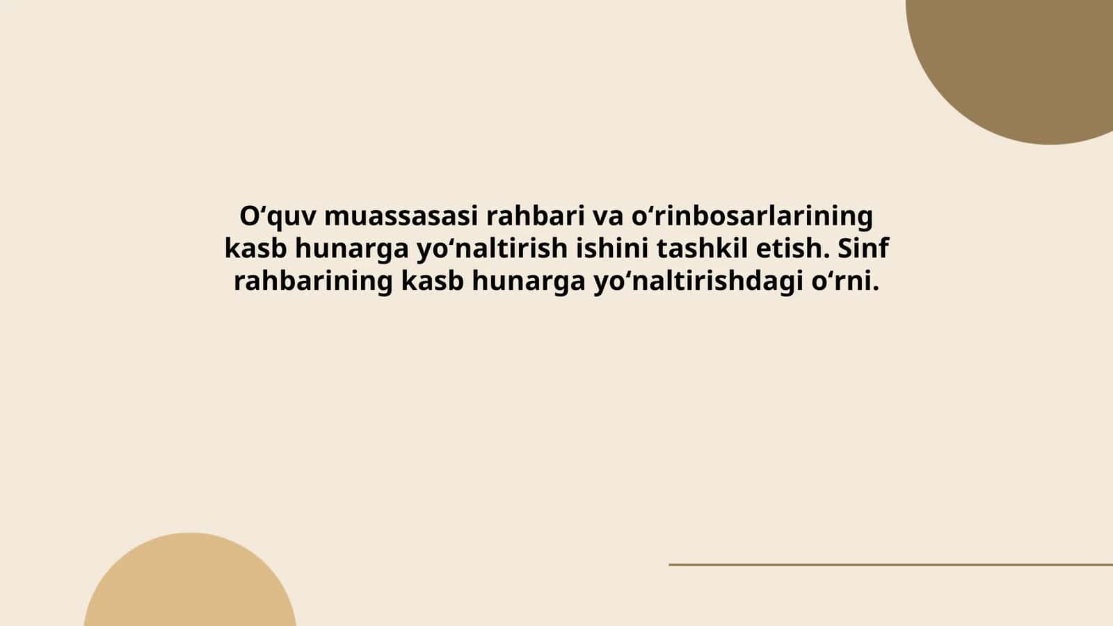 Kasb-hunar ta'limining asosiy maqsadlari