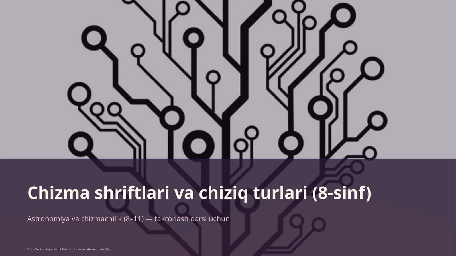 Chizma shriftlari va chiziq turlari (8-sinf)