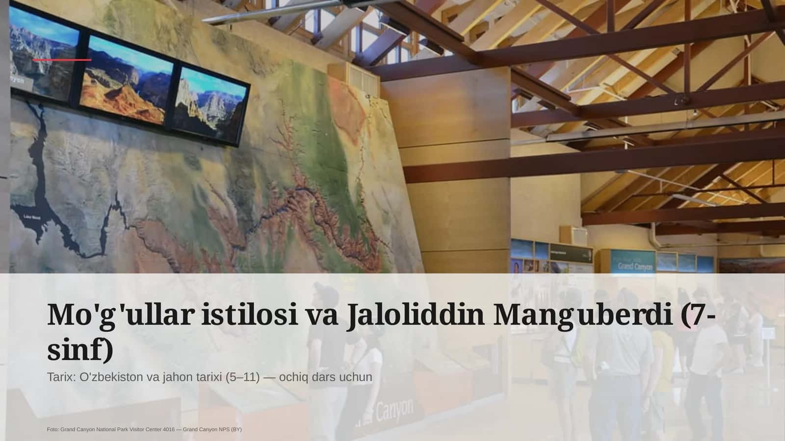 Mo'g'ullar istilosi va Jaloliddin Manguberdi (7-sinf)