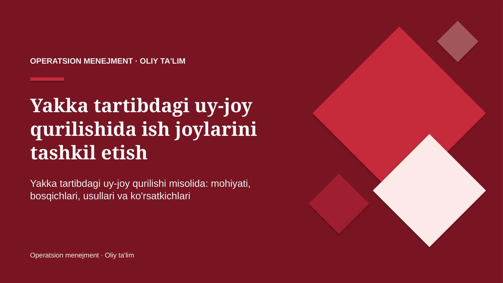 yakka tartibdagi uy joy qurilishida ish joylarini tashkil etish 5058