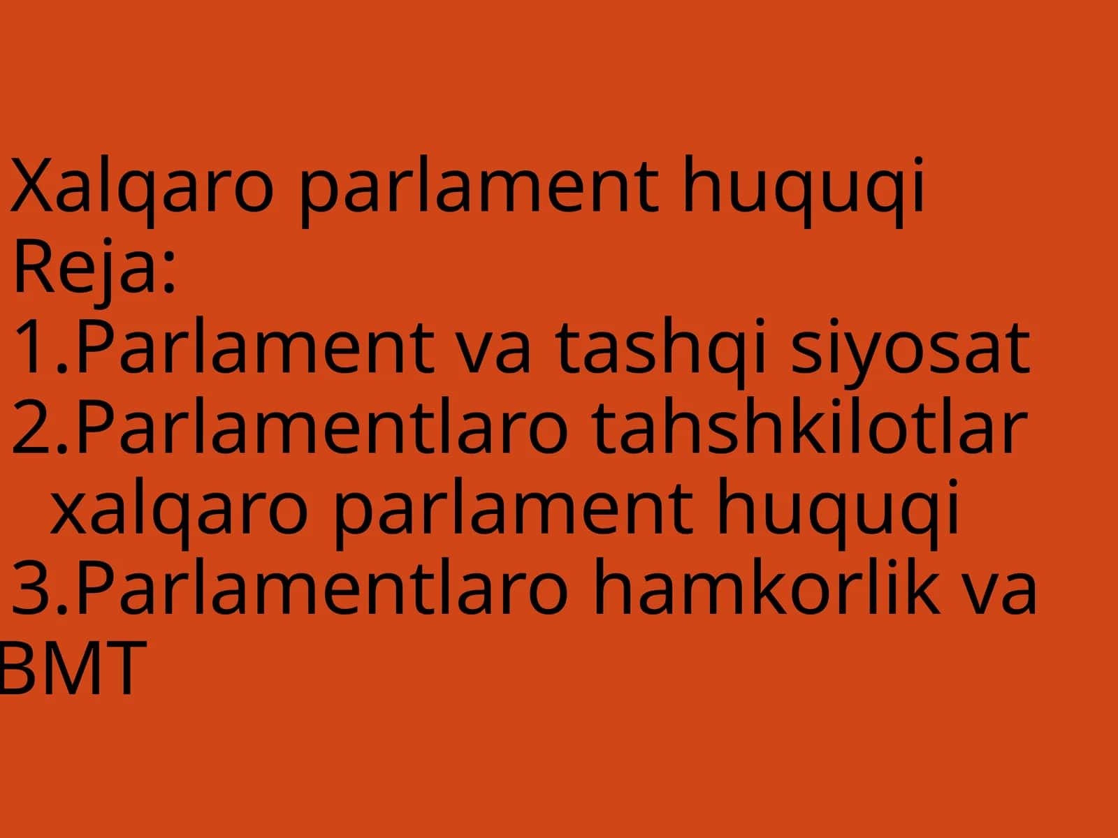 Xalqaro parlament huquqi
