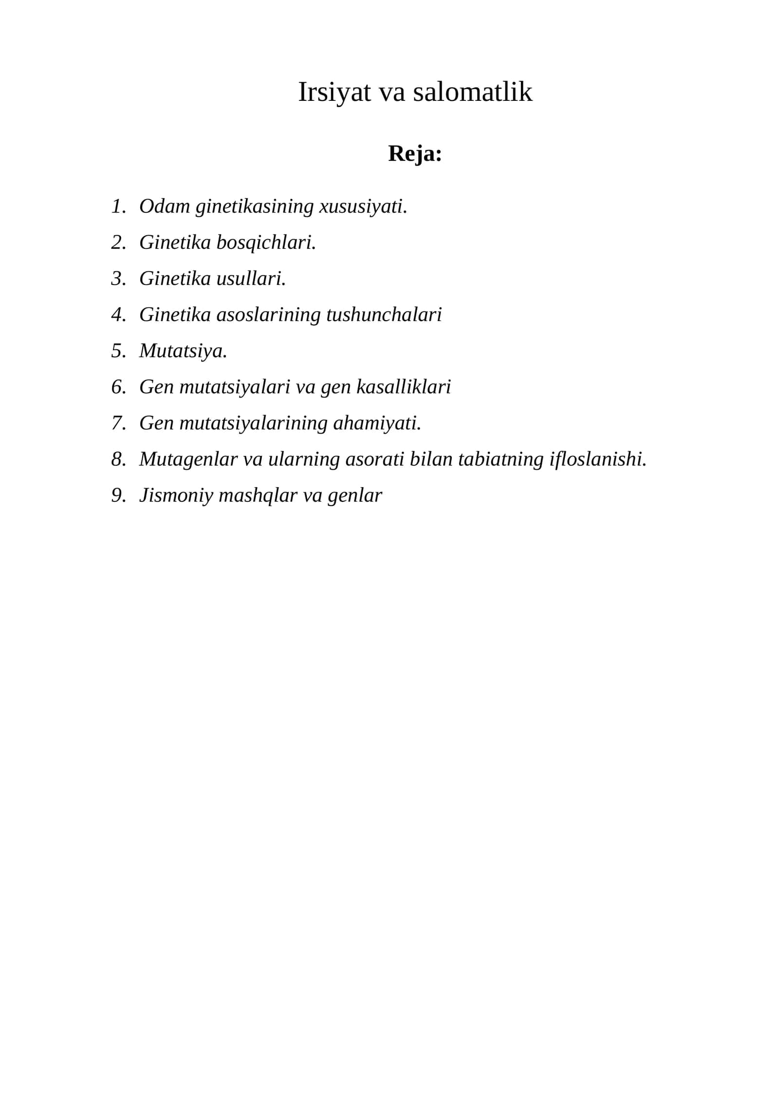 Odam ginetikasi