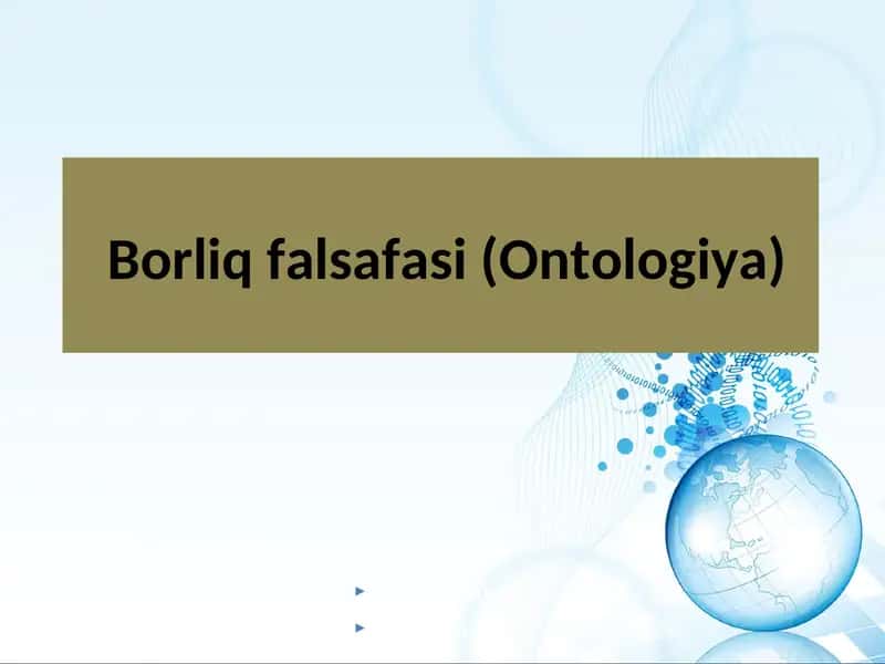 Borliq falsafasi (Ontologiya)