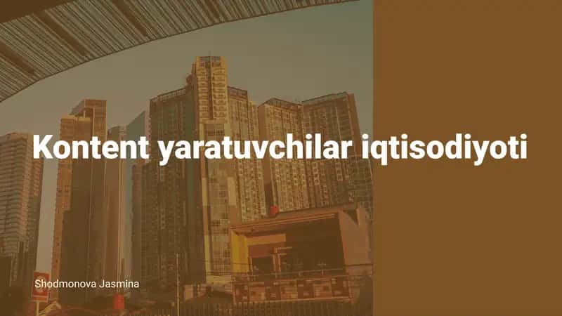 Kontent Yaratuvchilar Iqtisodiyoti