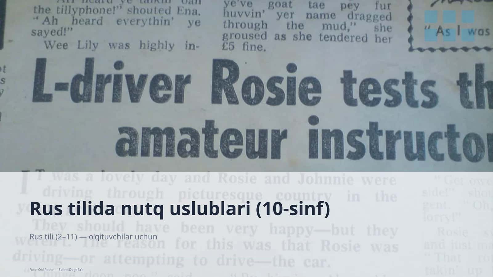 Rus tilida nutq uslublari (10-sinf)