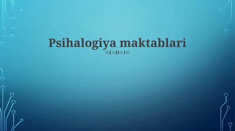 Psihalogiya maktablari