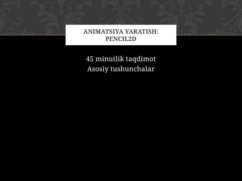 Bepul va ochiq manbali 2D animatsiya dasturi