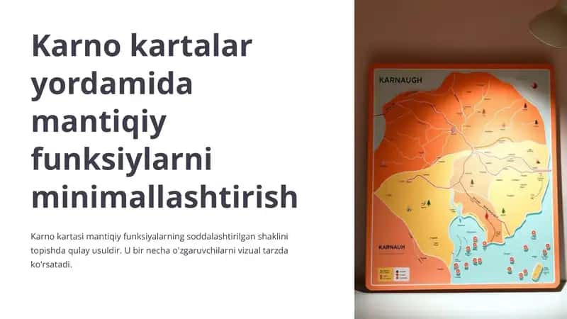 Karno kartalar yordamida mantiqiy funksiylarni minimallashtirish