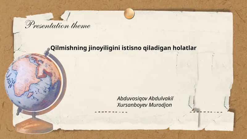 Qilmishning jinoyiligini istisno qiladigan holatlar