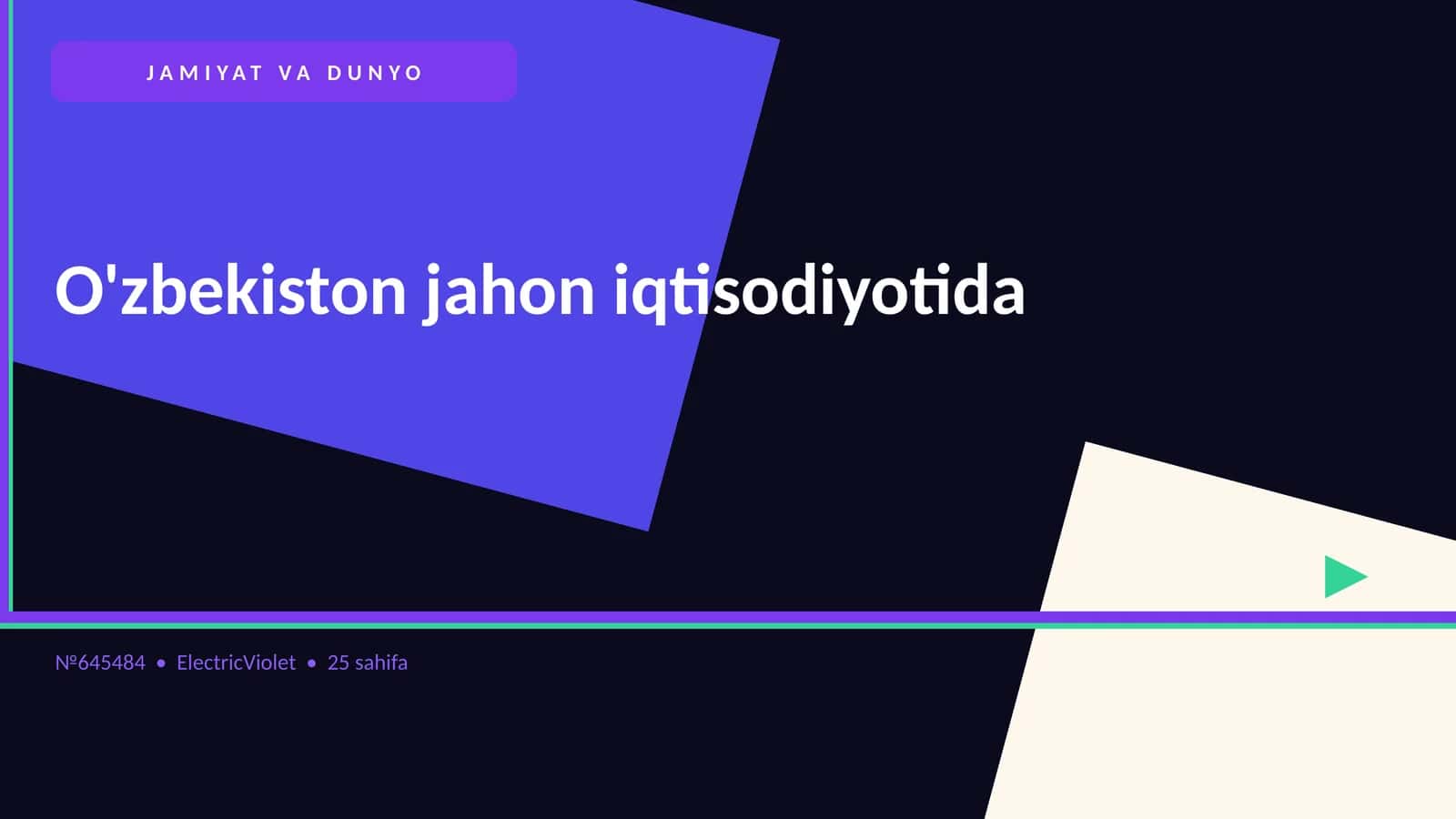 O'zbekiston jahon iqtisodiyotida