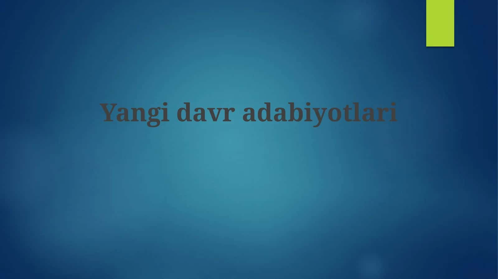 Yangidavradabiyotlari