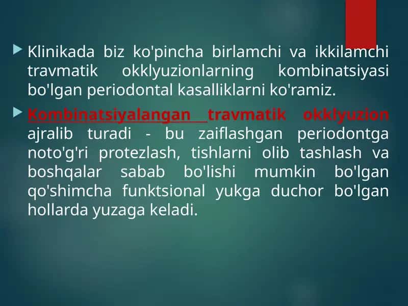 Kombinatsiyalangan travmatik okklyuzion