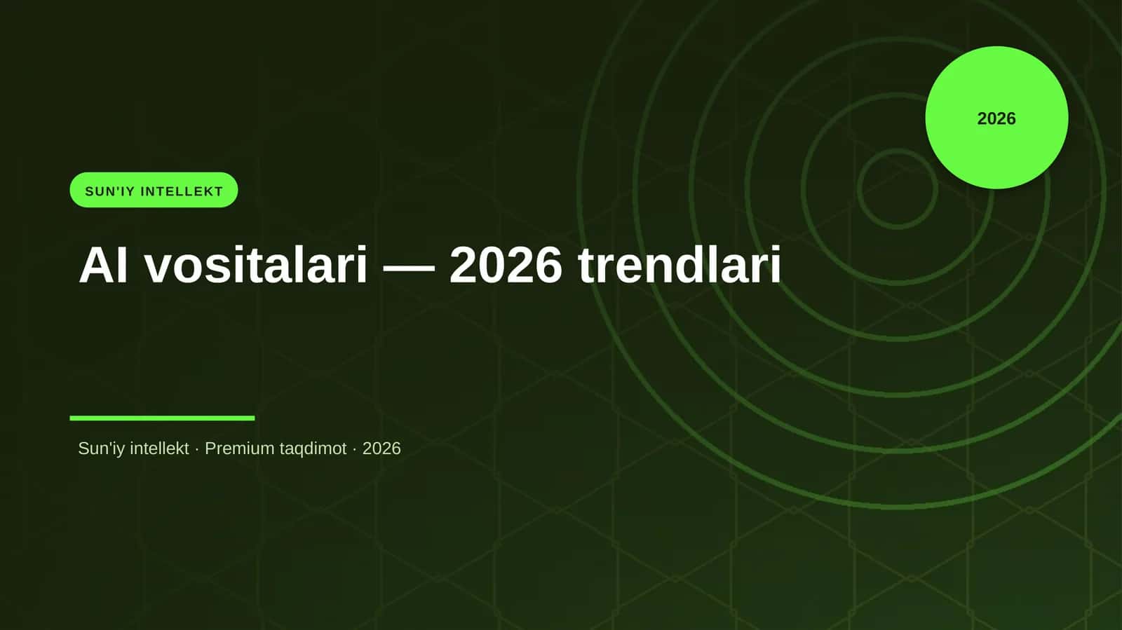 AI vositalari — 2026 trendlari