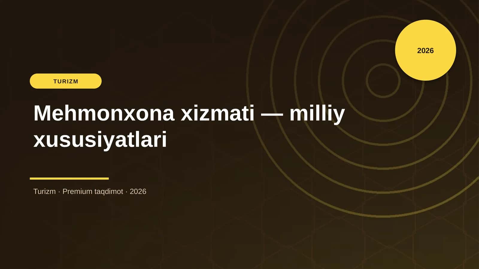 Mehmonxona xizmati — milliy xususiyatlari