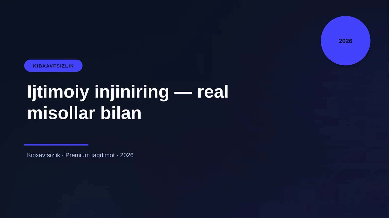 Ijtimoiy injiniring — real misollar bilan
