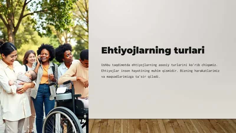 Ehtiyojlarning turlari