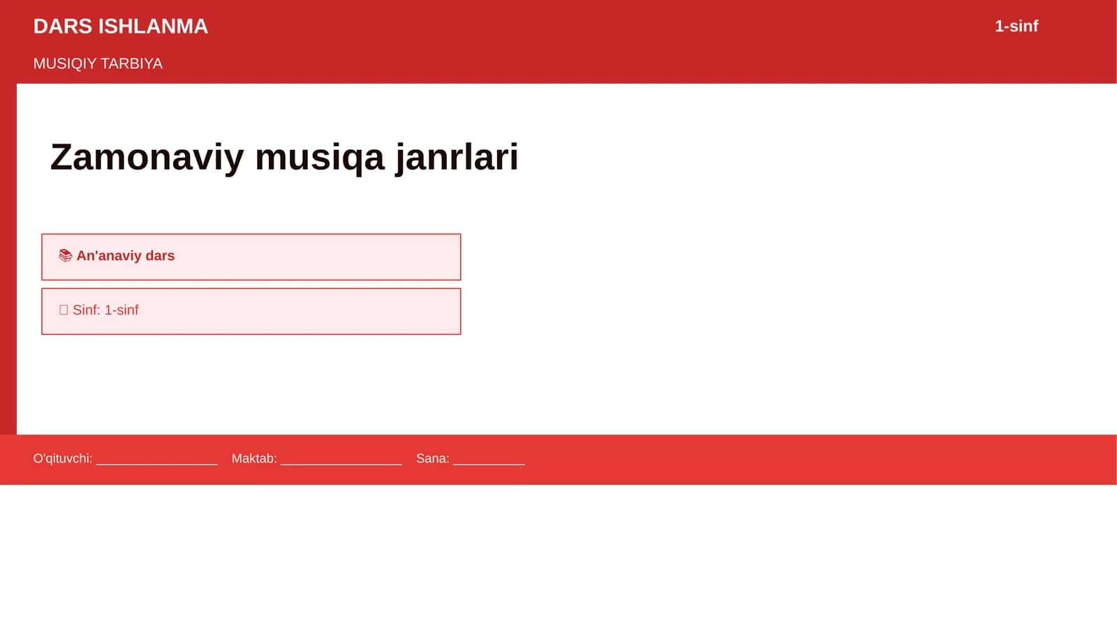 DARS ISHLANMA