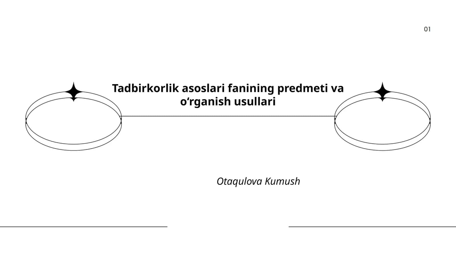 Tadbirkorlik asoslari fanining predmeti va o‘rganish usullari