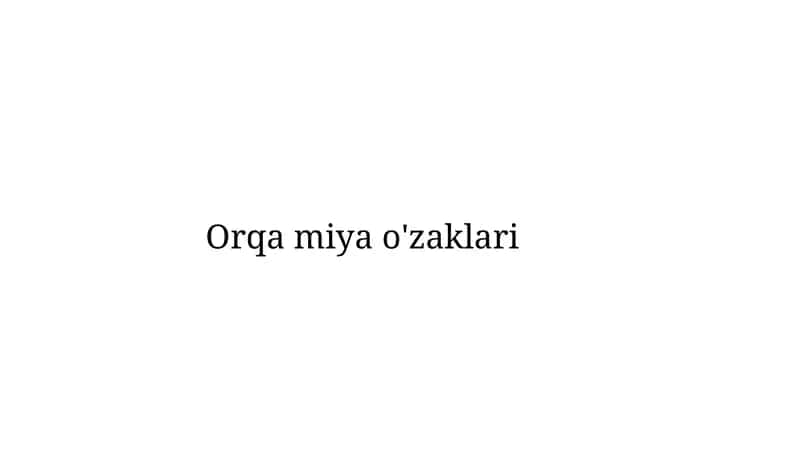 Orqa miya o'zaklari