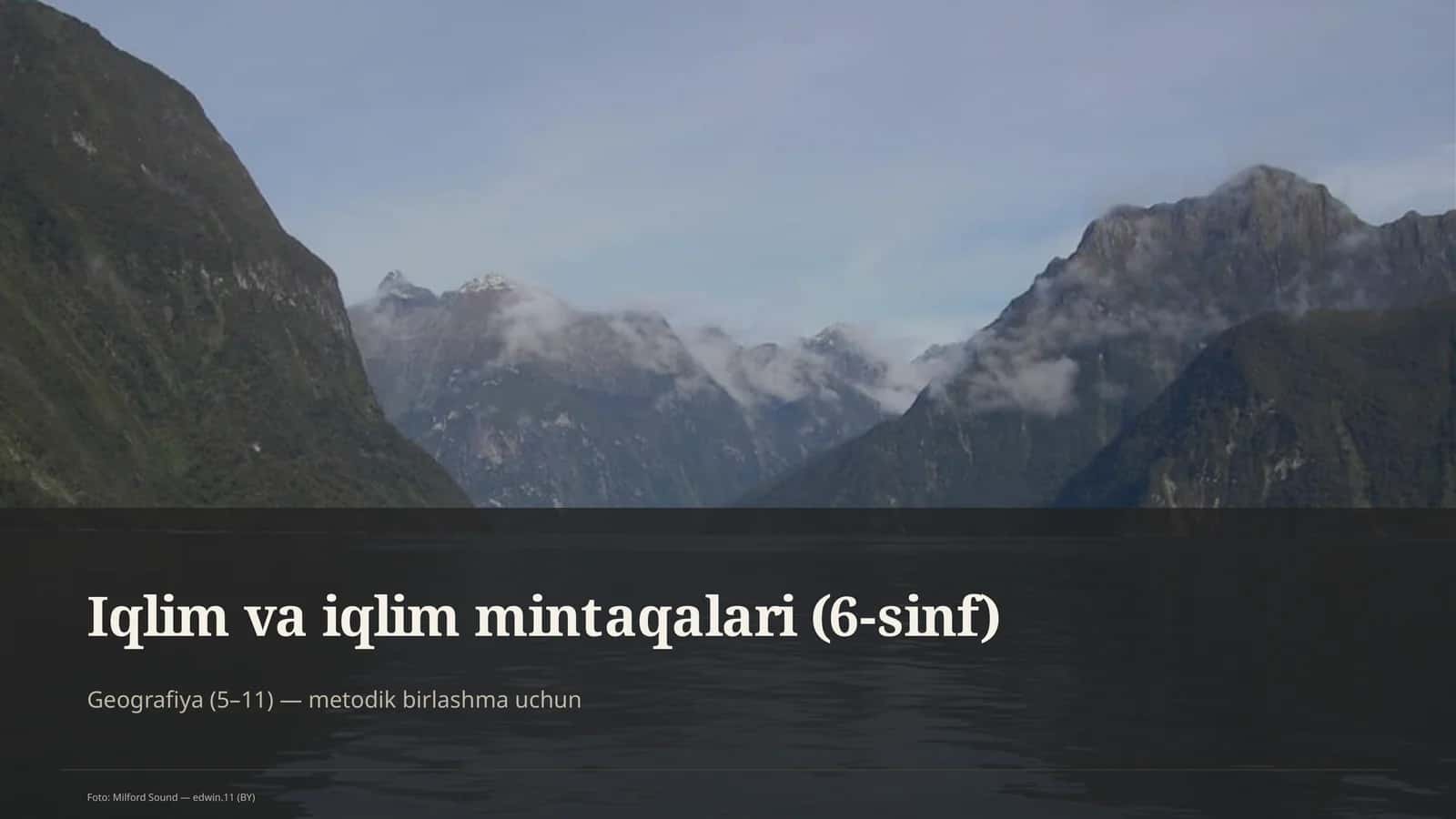 Iqlim va iqlim mintaqalari (6-sinf)