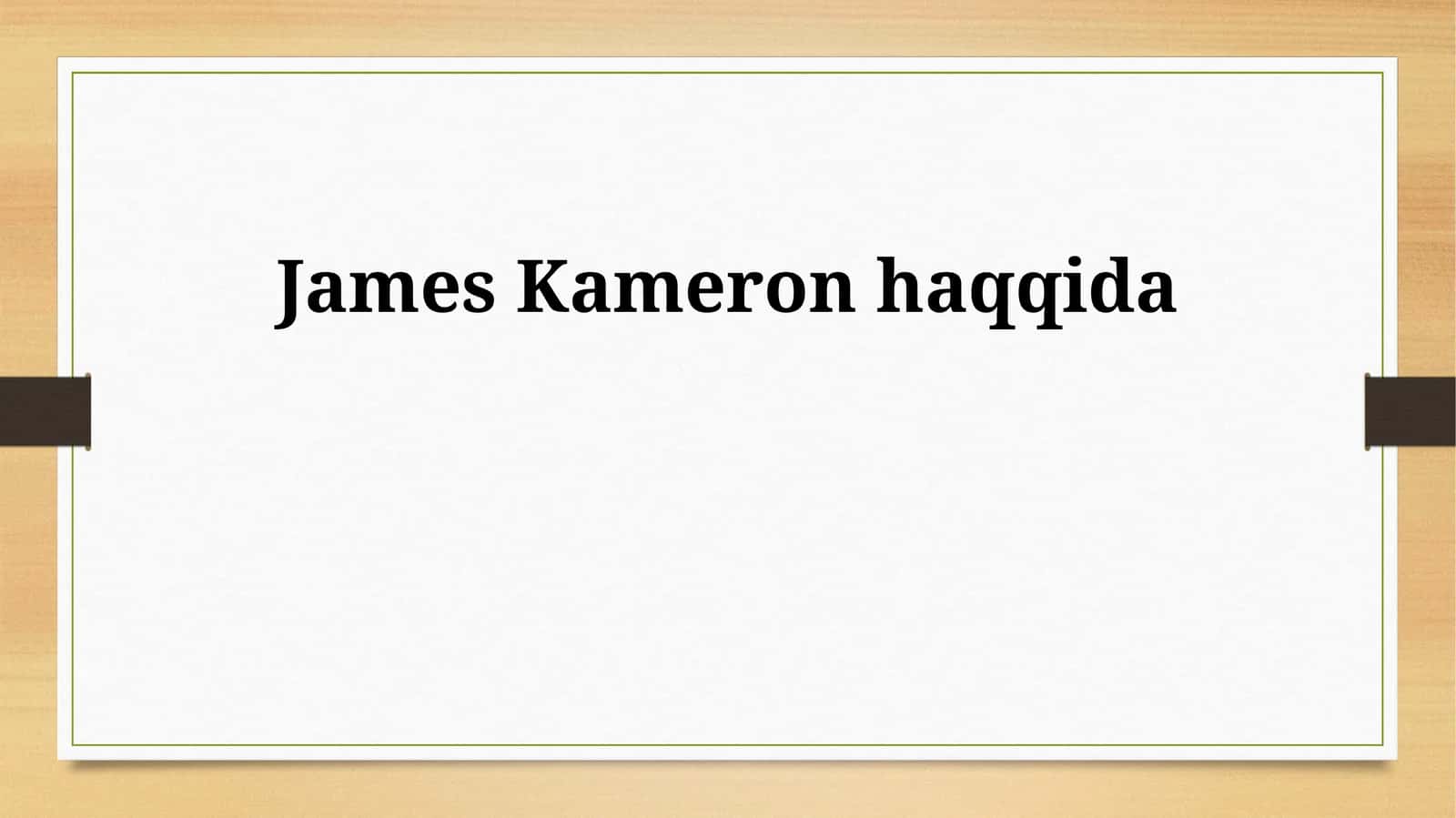 James Kameron haqqida