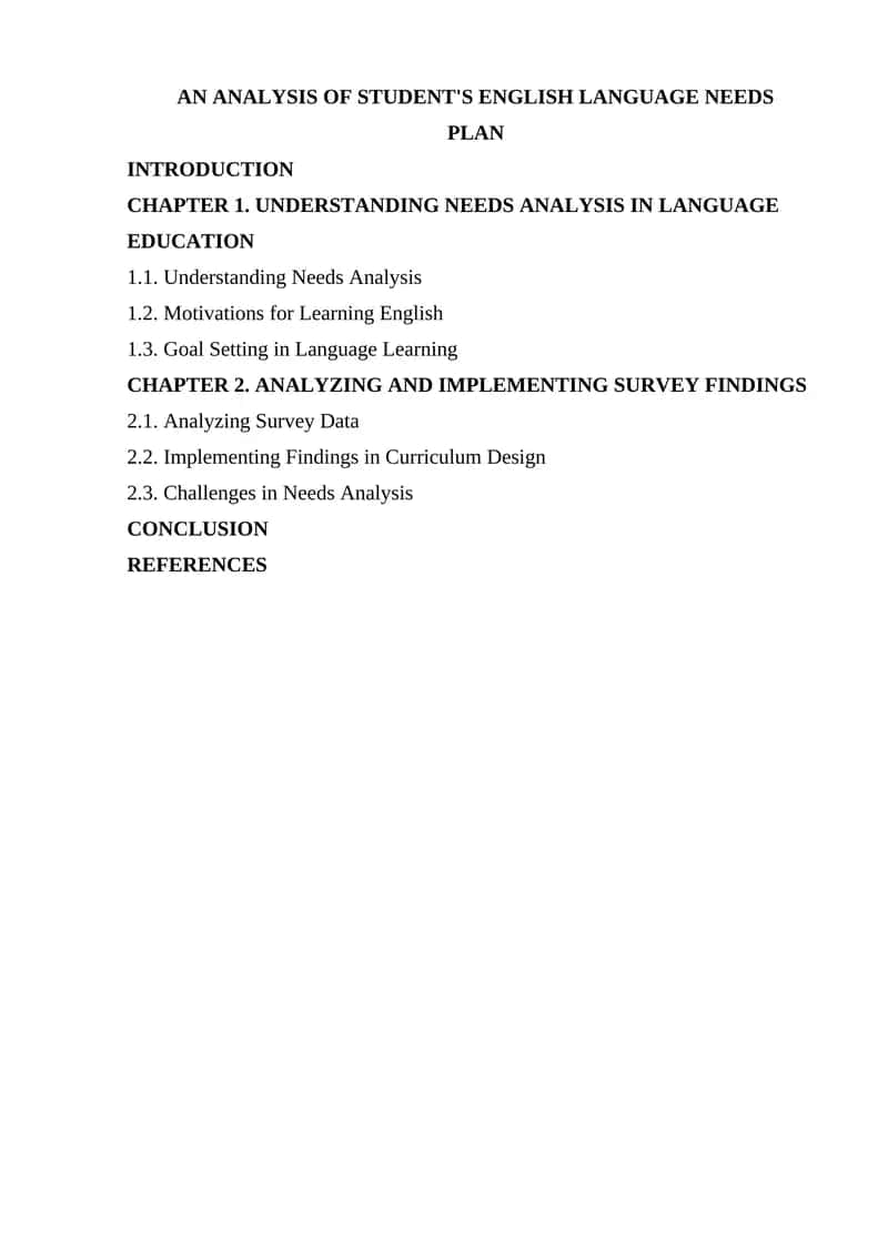 Understanding Students' Language Needs
