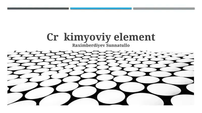 Cr kimyoviy element