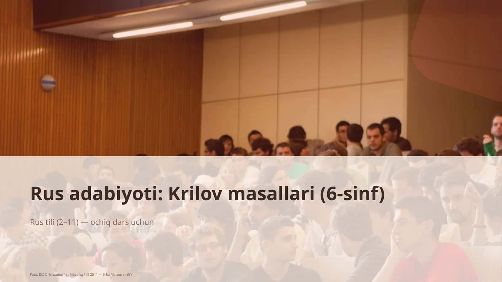 Rus adabiyoti: Krilov masallari (6-sinf)
