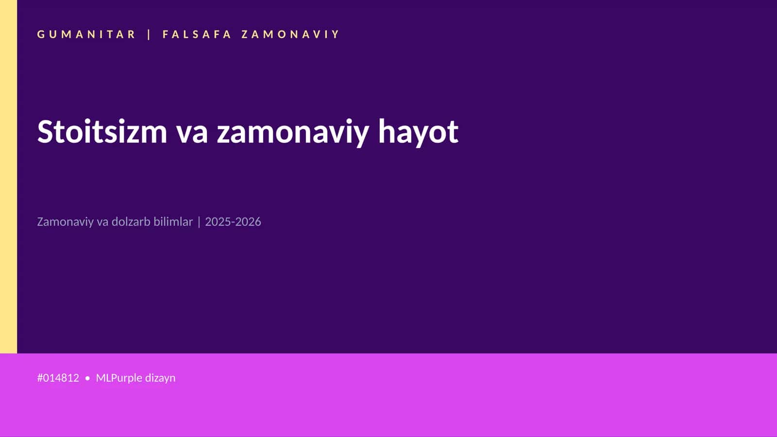 Stoitsizm va zamonaviy hayot