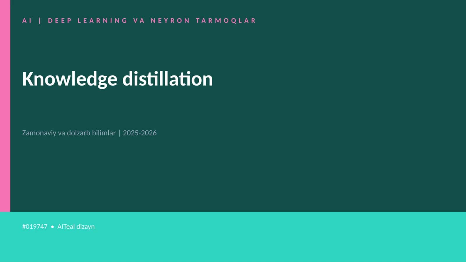 AI | DEEP LEARNING VA NEYRON TARMOQLAR